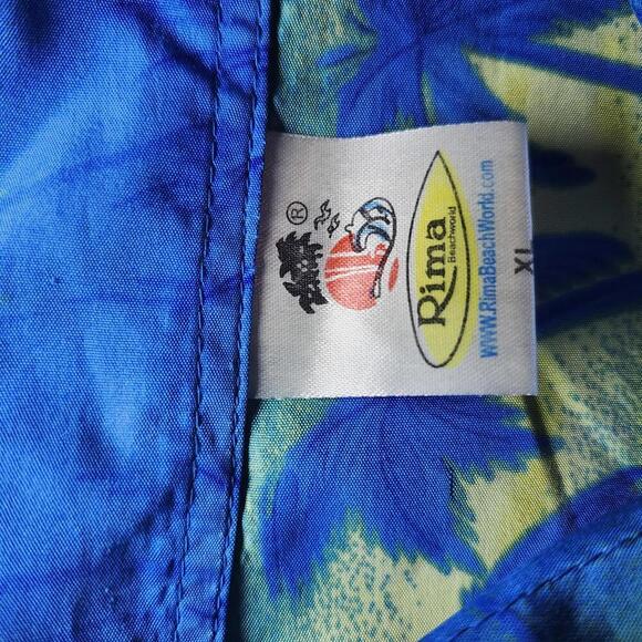 Rima BeachWorld Caribbean Print Button-Up Shirt - Size XL - Picture 4 of 8
